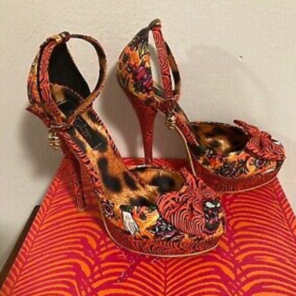 IronFist LocoKoko Platform Heels Orange boxed S- 6